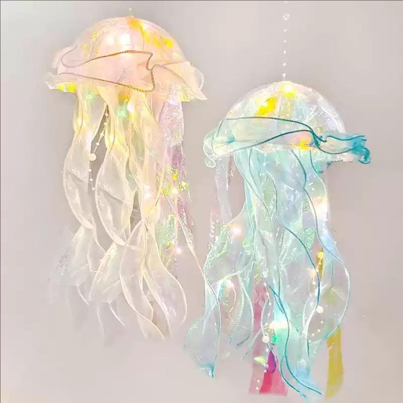 Новогодний детский DIY красочный светящийся фонарь-медуза