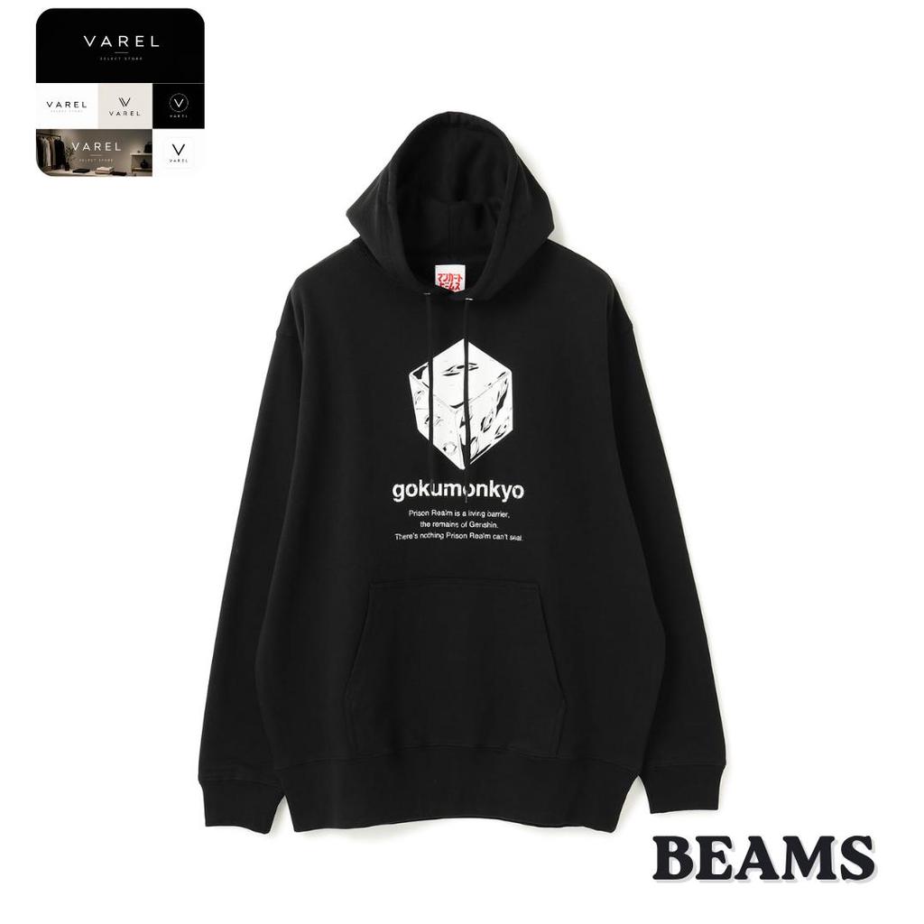 BEAMS MANGART Jujutsu Kaisen Тюремный Мир ГокумонКё Худи Черный Аниме Япония Уличная одежда