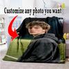 Customize Photos Personalized Photos Blanket Gift Customizable Blanket Soft & Cozy Suitable for Living Room Picnics Seaside Livingroom