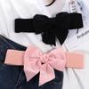Elegant Wide Side Elastic Vintage Korean Belt Large Bow Dress Decoration Women Waistbands