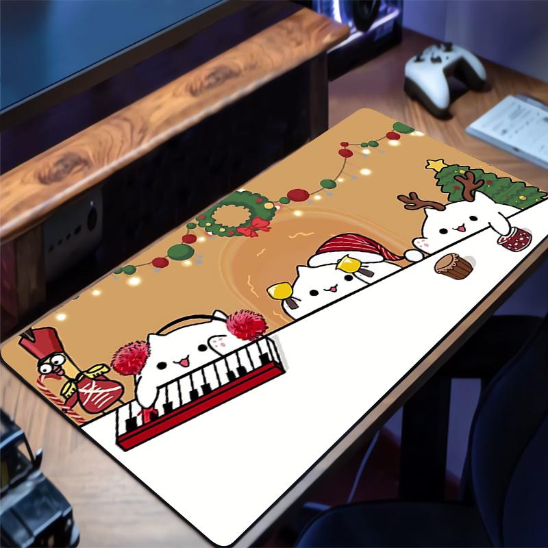 Mouse Pad Gaming Cartoon Cat Mousepad Gamer Anime Keyboard Pads Office Laptop Kawaii Desk Mats Non-Slip Rubber Home Table Mat