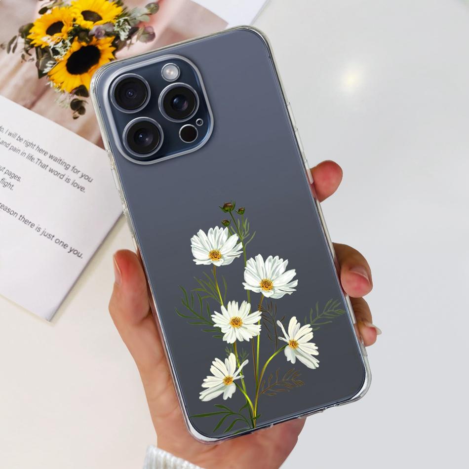 Fashion Elegant Phone Case For iPhone 15 Pro Max iPhone15 Soft Silicone TPU Back Cover Bumper For iPhone 15 15Pro 5G 2023