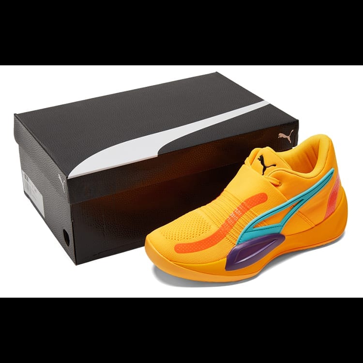 Puma Rise Nitro Мужские низкие баскетбольные кроссовки Желтые 377012-01