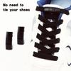 2 Pair 8mm No Tie Shoe Laces Press Lock Shoelaces Without Ties Elastic Laces Sneaker Kids Adult Widened Flat Shoelace for Shoes