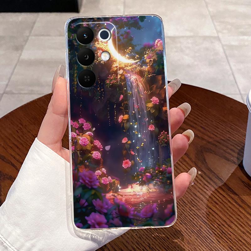 Чехол для телефона Realme C85 Pro C85pro 4G 2025 Чехол Прозрачный Роскошный Милый Кошка Кролик Забавный Модный Любовь ТПУ Мягкий Силикон Задняя Крышка