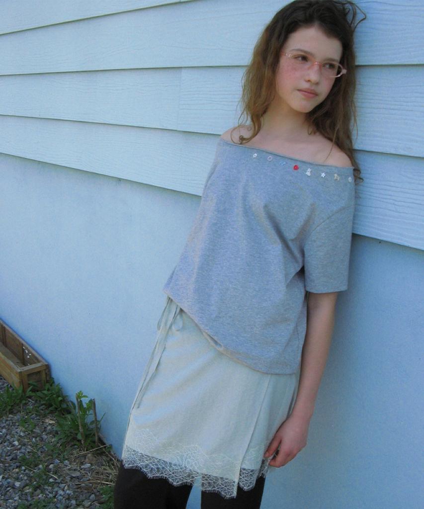 Ronron Lace Trim Wrap Skirt Mint