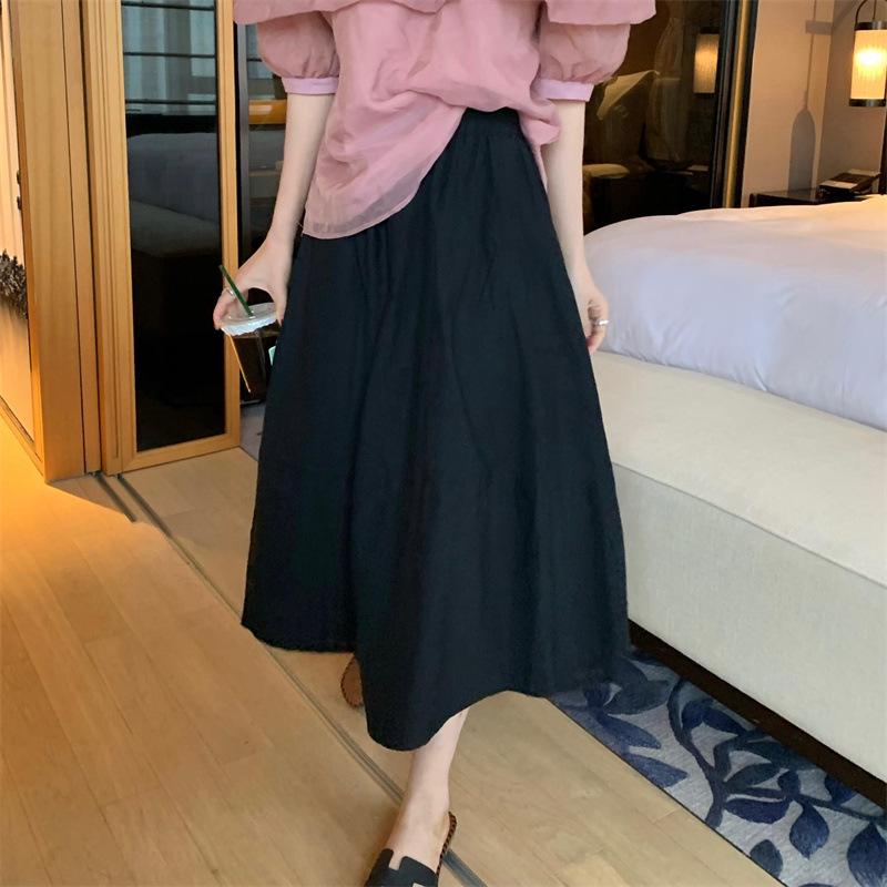 Женская юбка А-силуэта белого цвета с высокой талией, маленького размера, средней длины, облегающего кроя, идеально подходит для весны, лета и осени