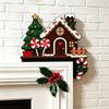 Wooden Frame Christmas Door Ornament Corner Sign Christmas Decoration  Indoor Decor
