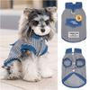 Pet Striped Denim Vest Small Dog Schnauzer Teddy Spring Two Legged Vest Puppy Clothes Cooling Vest for Dog