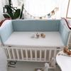 Baby Protector Infant Crib Liner Soft Texture Detachable Washable One-piece Bed Cushion Bumper for Home Pillow