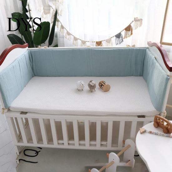 Baby Protector Infant Crib Liner Soft Texture Detachable Washable One-piece Bed Cushion Bumper for Home Pillow