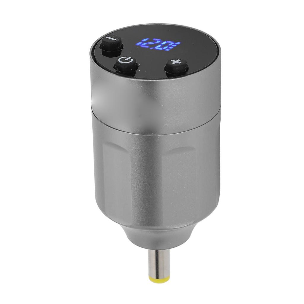 Беспроводной блок питания для тату DC-интерфейс Емкость 1300 мАч Светодиодный экран Батарея для тату-машинки Серебристый