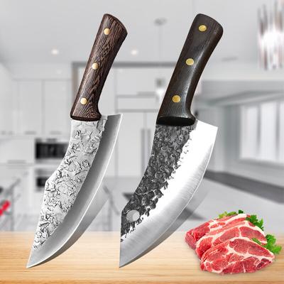 Нож ручной ковки для обвалки Тесак для мяса Нож для разделки шеф-повара Маленький ятаган Нож для мясника