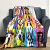 Dogs Colorful Hats Blanket Soft Throw Blanket For Home Bedroom Bed Sofa Travel Office Solid Christmas Blanket