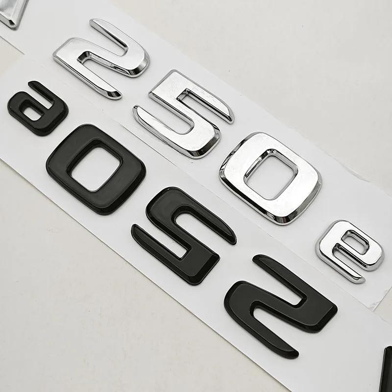 BRI4  NEW 3D ABS Car Letters Logo A250e Badge Sticker Rear Trunk Emblem Decals For Mercedes Benz A250e W177 Tail Marking
