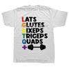 LGBTQ Gym T Shirt Last Glutes Biceps Triceps Lgbt Humor Gym Lovers Tee Tops EU Size 100% Cotton Casual Y2k T-shirt