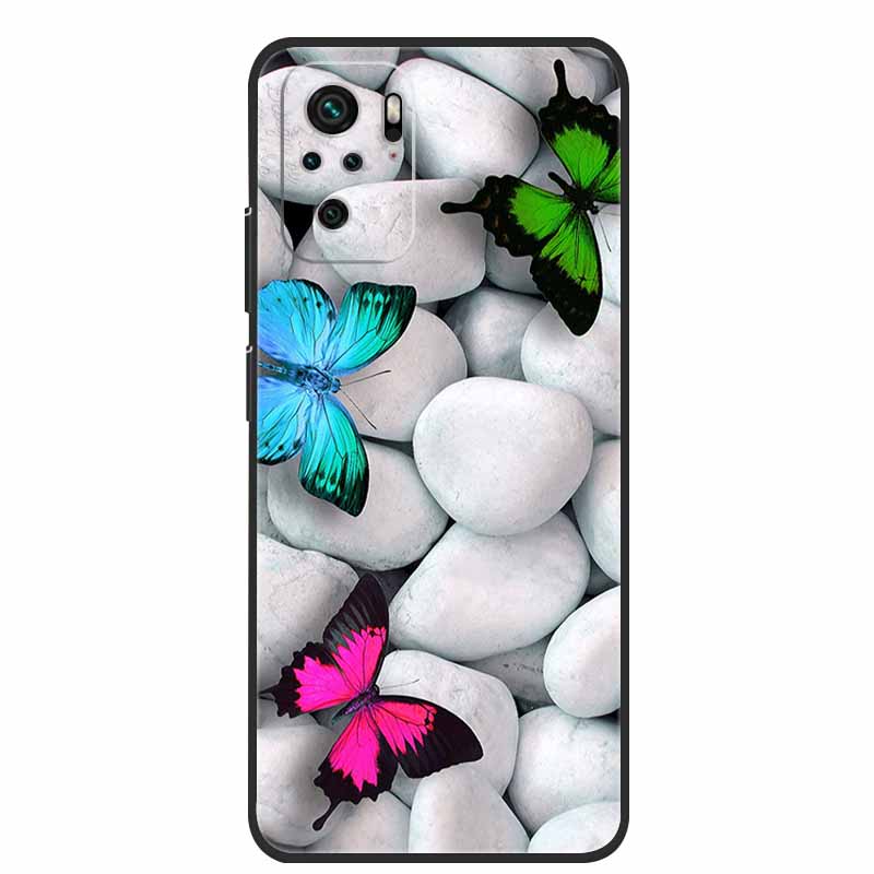 For Xiaomi Poco M5s Case Luxury TPU Soft Silicone Phone Back Cover for PocoM5s Shockproof Flowers Cute Cartoon Flowers New Coque
