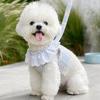 jijijing 1 Set Dog Harness And Leash, Floral with Lace Trim, Breathable Stylish Leash for Small Dogs