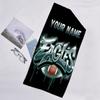 1pc Fashion Cool Eagle Logo1 Beach Towel with Custom Name, Beach/Swimming/Bath/Picnic/Camping Towel, Suitable for Seaside Beaches