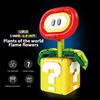 Cartoon Game Question Box Flower Building Blocks Set Retro Game Character MOC Bricks Model Toy Desktop Ornament Collectible Gift
