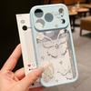 Чехол с принтом бабочки для iPhone 17 Pro Max Для iPhone 16 15 14 13 Pro Max Роскошный Гибридный TPU+PC Прозрачная задняя панель Жесткая крышка