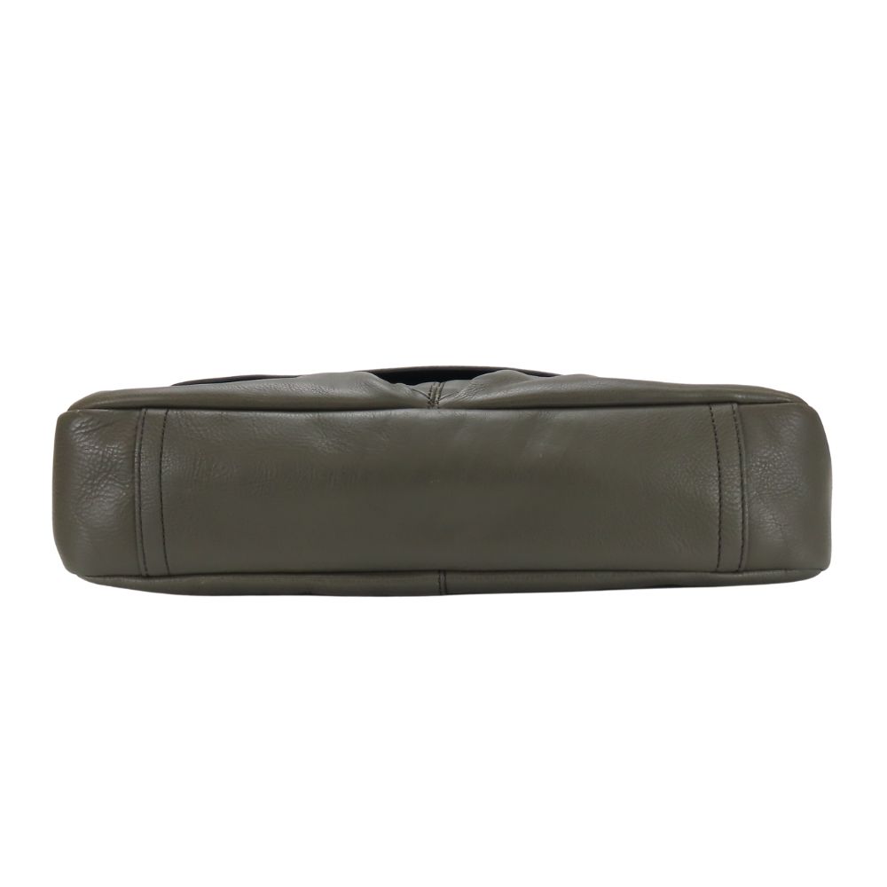 Used COACH Shoulder Bag F70556 Heritage Leather Khaki Brown System Messenger