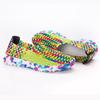 Summer Women Flats Female Loafers Women Casual Flat Woven Shoe Breathable Sneakers Slip On Colorful Mujer Plus Size 41