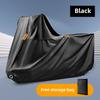 Black Thickened 210D Silver-Coated Oxford Motorcycle Rain Cover, Cross-Border, Lengthened