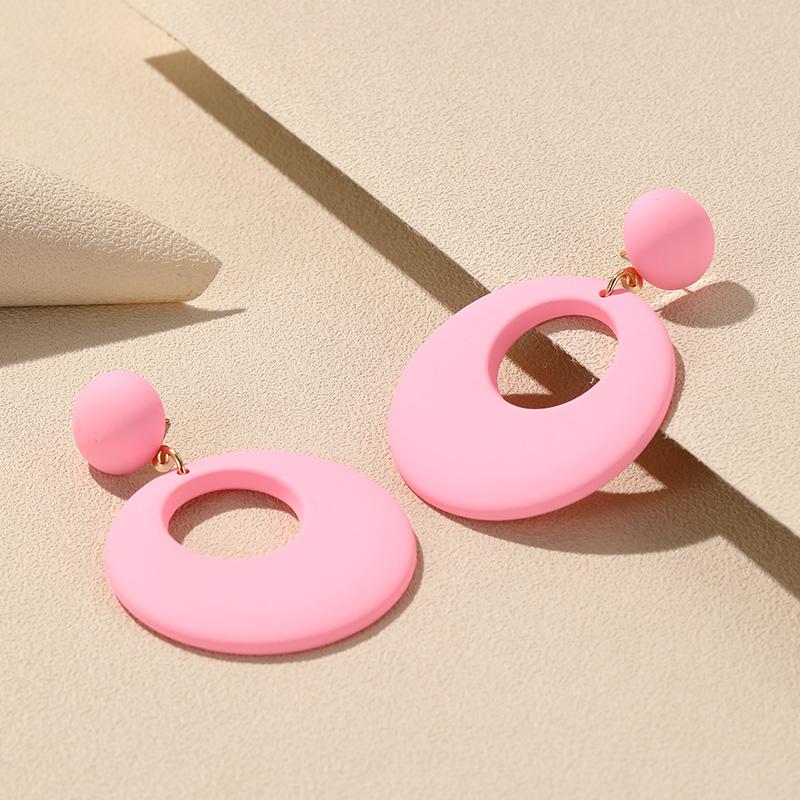 Новые модные большие серьги-подвески из акриловой смолы для женщин, длинные геометрические круглые серьги-подвески для девочек, корейские ювелирные изделия для путешествий