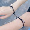 Magnet Couple Bracelets For Lovers Lock Heart Magnetic Bracelet For Women Men Braided Rope Wrist chain Minimalist Jewelry Gift