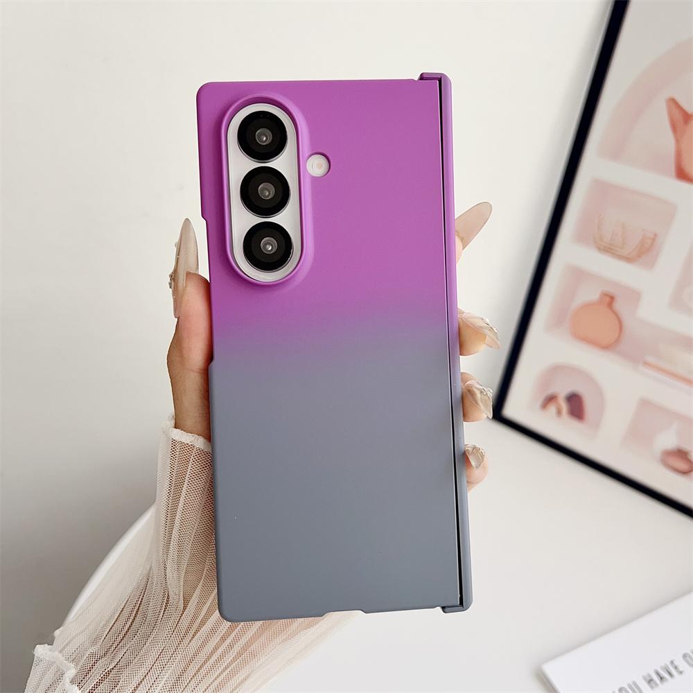 Чехол для Galaxy Z Fold 7 с защитой шарнира, ударопрочный, градиентного цвета, с жесткой задней крышкой, противоударный чехол для Samsung Galaxy Z Fold 7 6 5 4