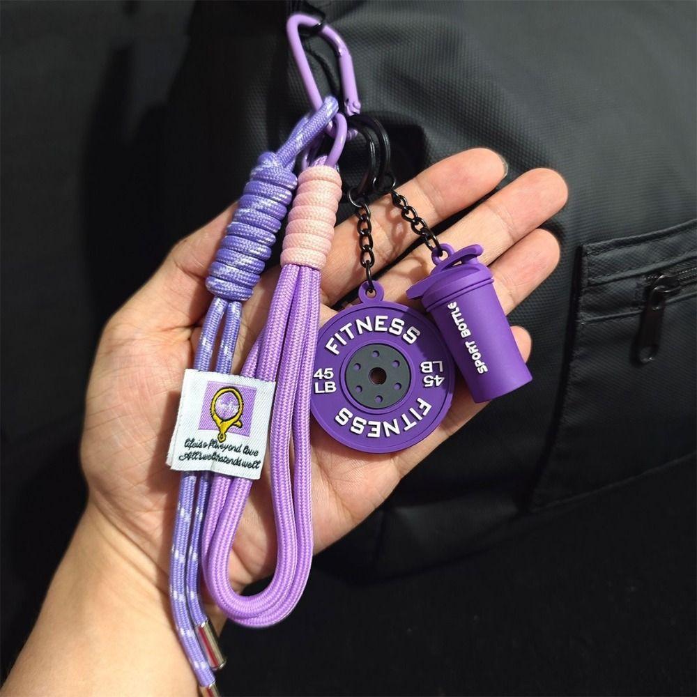 Dopamine Simulation Kettlebell Keyring Barbell Plates Fitness Series Pendant Bodybuilder