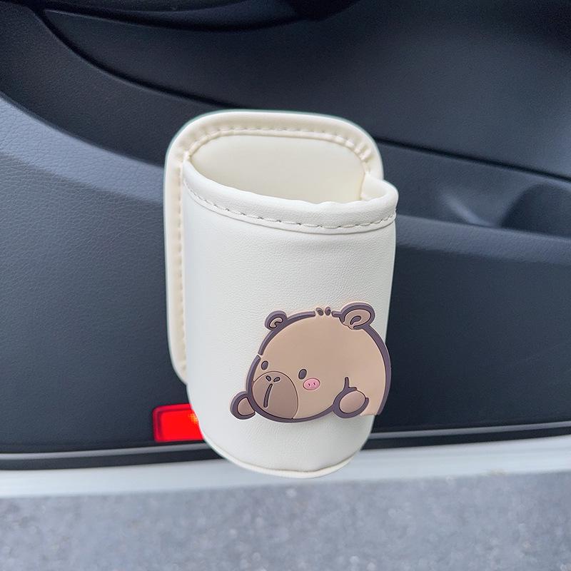 Car Seat & Door Cup Holder: Fixed Backrest Storage & Side-Mounted Drink Holder