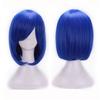 Women Short Straight Hair Wigs Women Synthetic 12 Inches Anime Cosplay Costume Party Wigs Dark Blue