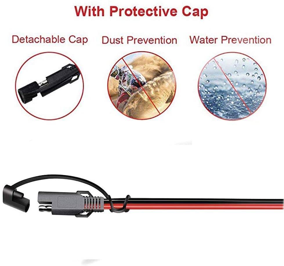 4 шт. удлинительный кабель SAE 12AWG 35 см SAE шнур питания 2-контактный солнечный элемент авто DIY удлинительный кабель-адаптер