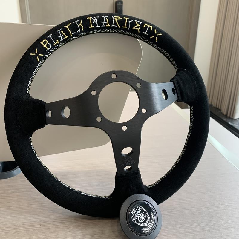 Vertex Универсальный Кожаный Вышитый Спортивный Руль для Автомобиля Гоночный Модифицированный Автозапчасти