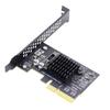 NFHK USB Gen2 20Gbps Front Panel Socket To 4X Express Card Adapter for Desktop Motherboard 3.2 Type-E PCI-E