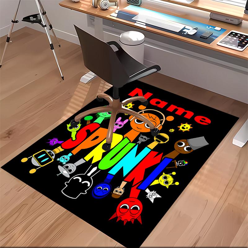 Custom personalization Game Sprunki Print Area Rug - Soft, Washable Non-Slip Indoor Mat,Living Room,Home&Office Decorative Rug