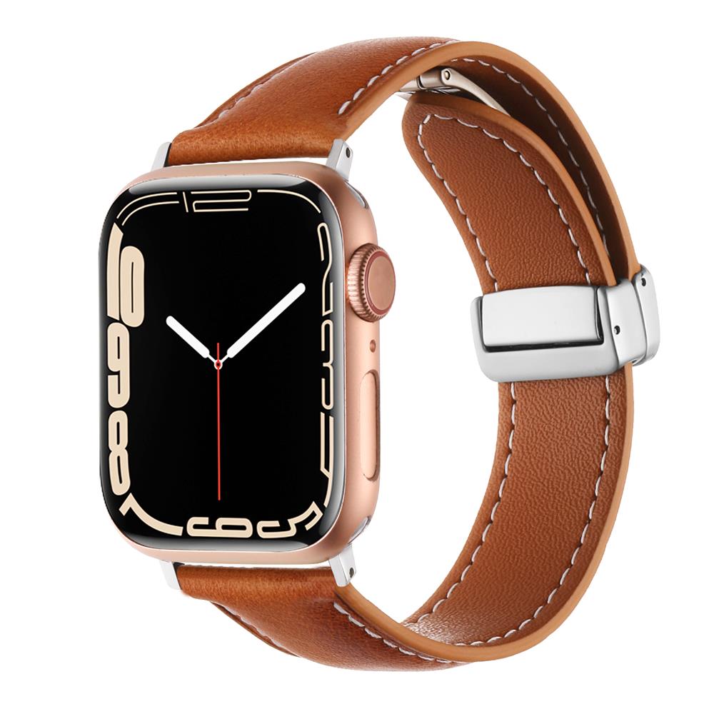 Женский ремешок для часов из натуральной кожи Crazy Horse с магнитной застежкой, для Apple watch 42 мм 44 мм 45 мм 49 мм iWatch S10 46 мм
