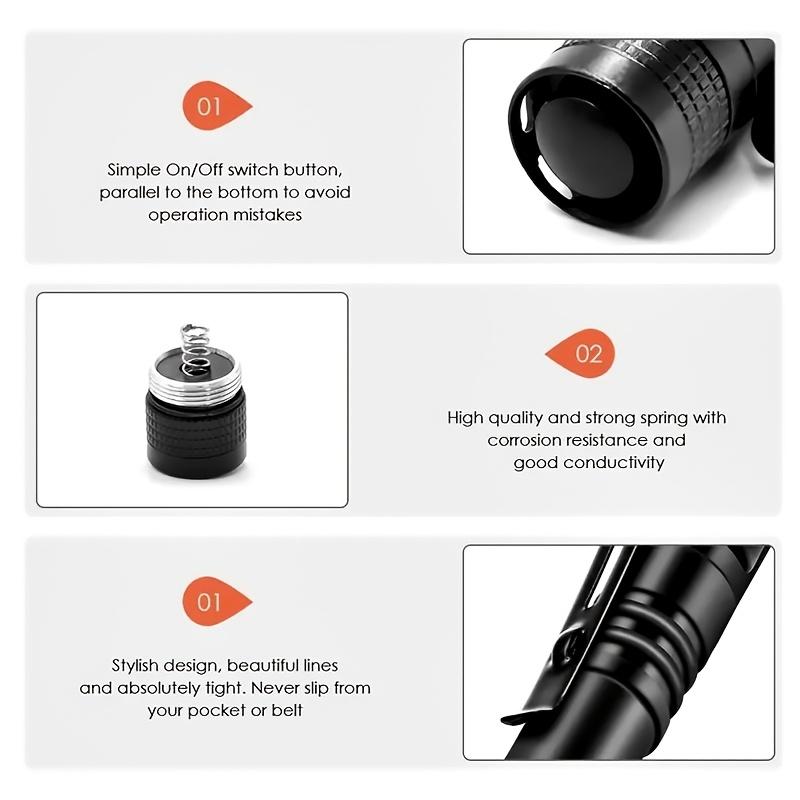 10 шт. Мини Портативный Светодиодный Фонарик-Ручка Супер Яркий Мастер Держит Фонарик Карманный Фонарик Кемпинг На Открытом Воздухе Аварийные Ситуации