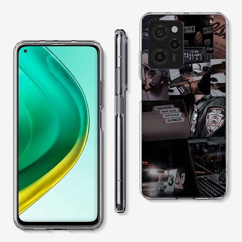 Полиция ФБР Чехол для телефона для Xiaomi Poco F7 Ultra X7 X5 X6 F6 Pro M5S M6 X3 X4 Mi 15 14 12T 11T 10T F5 F3 M4 Pro 11 Lite Чехол Прозрачн