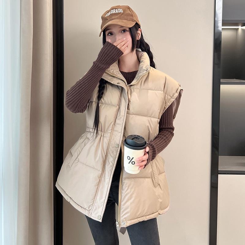 waist cotton clothes vest vest women's autumn and winter new stand-up collar year loose fashion thickened foreign style coat