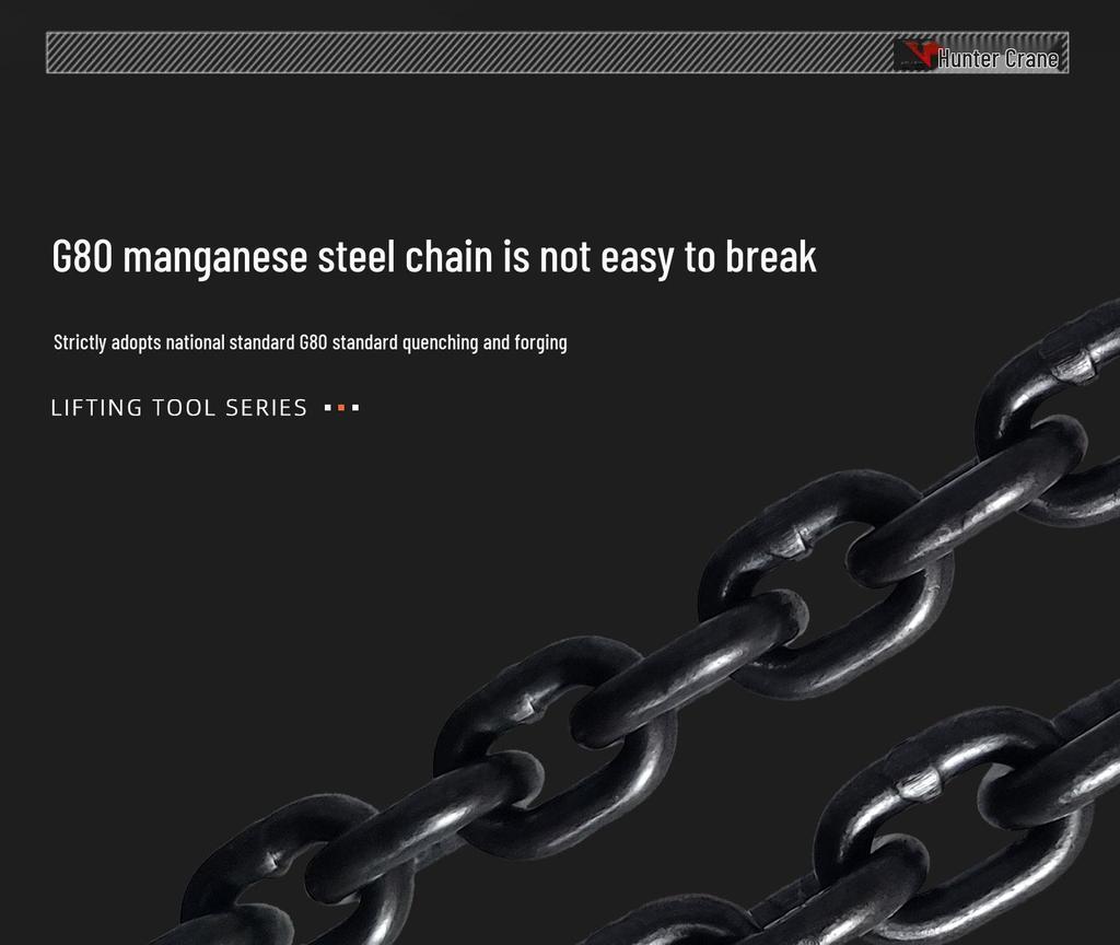 Manual Hand Chain Hoist, HSH Ratchet Tensioner, 0.75T To 3T Capacity