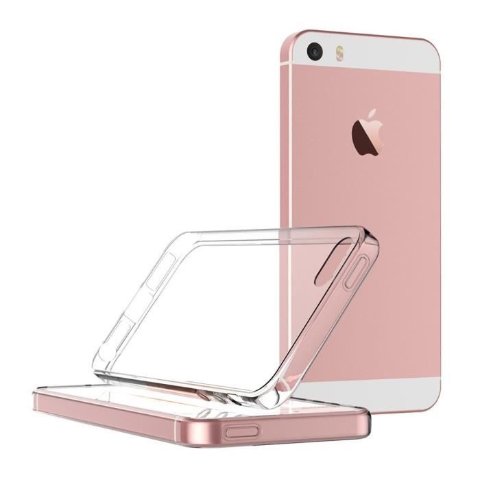 Coque [Compatible Apple iPhone 5 - 5S] Gel TPU Transparent Silicone Souple Ultra Fine [Phonillico®]