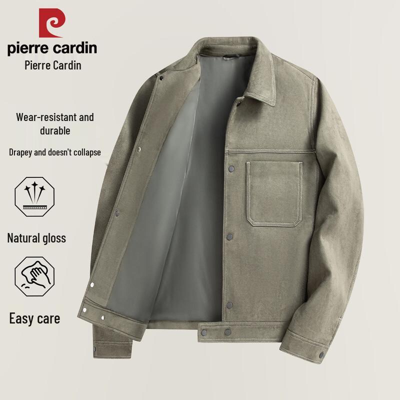 Pierre Cardin Мужская замшевая куртка в стиле кэжуал