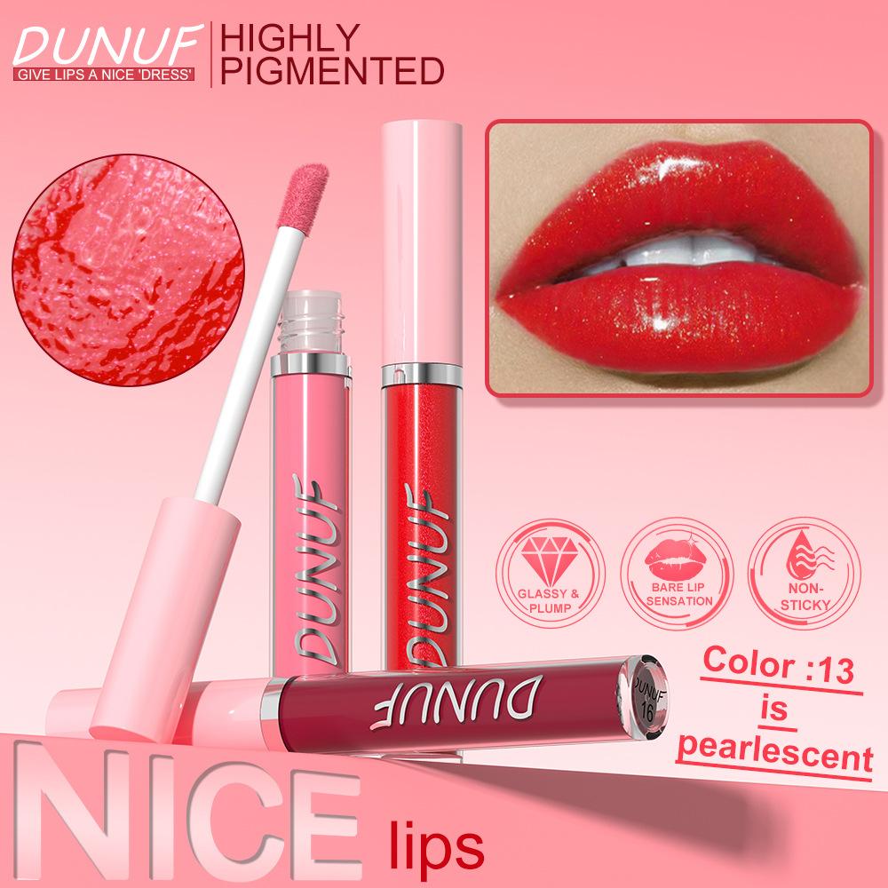 DUNUF 16 цветов увлажняющий и увлажняющий зеркальный блеск для губ