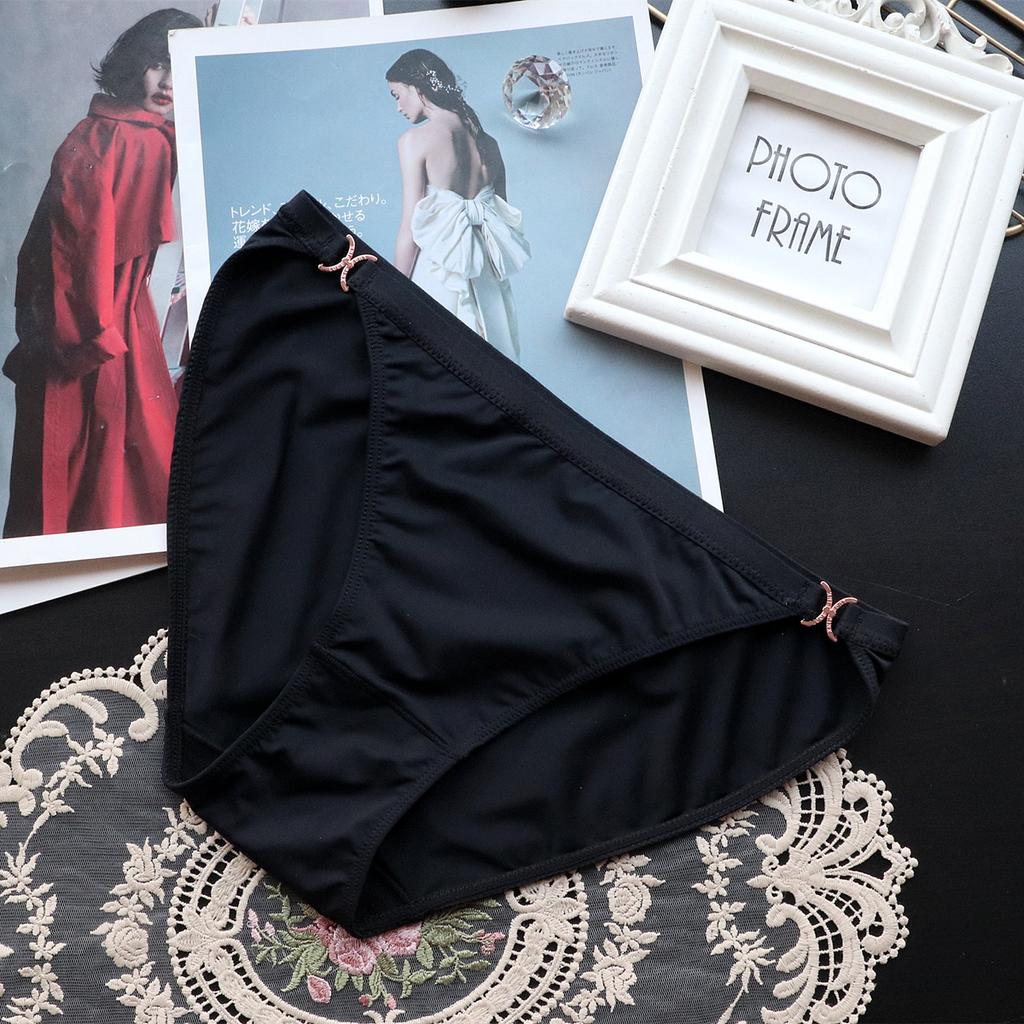 Women's Underwear Panties Printed Sexy Low-rise Panties Women's Ice Silk Breathable Briefs for Women