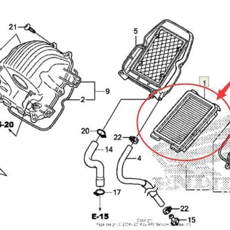 High Flow Air Cleaner Element Air Filter For Honda CBR250R 2011-2013 CBR300R 2014- CB300F/ABS 2015-2018 Ref.OE 17211-KYJ-900