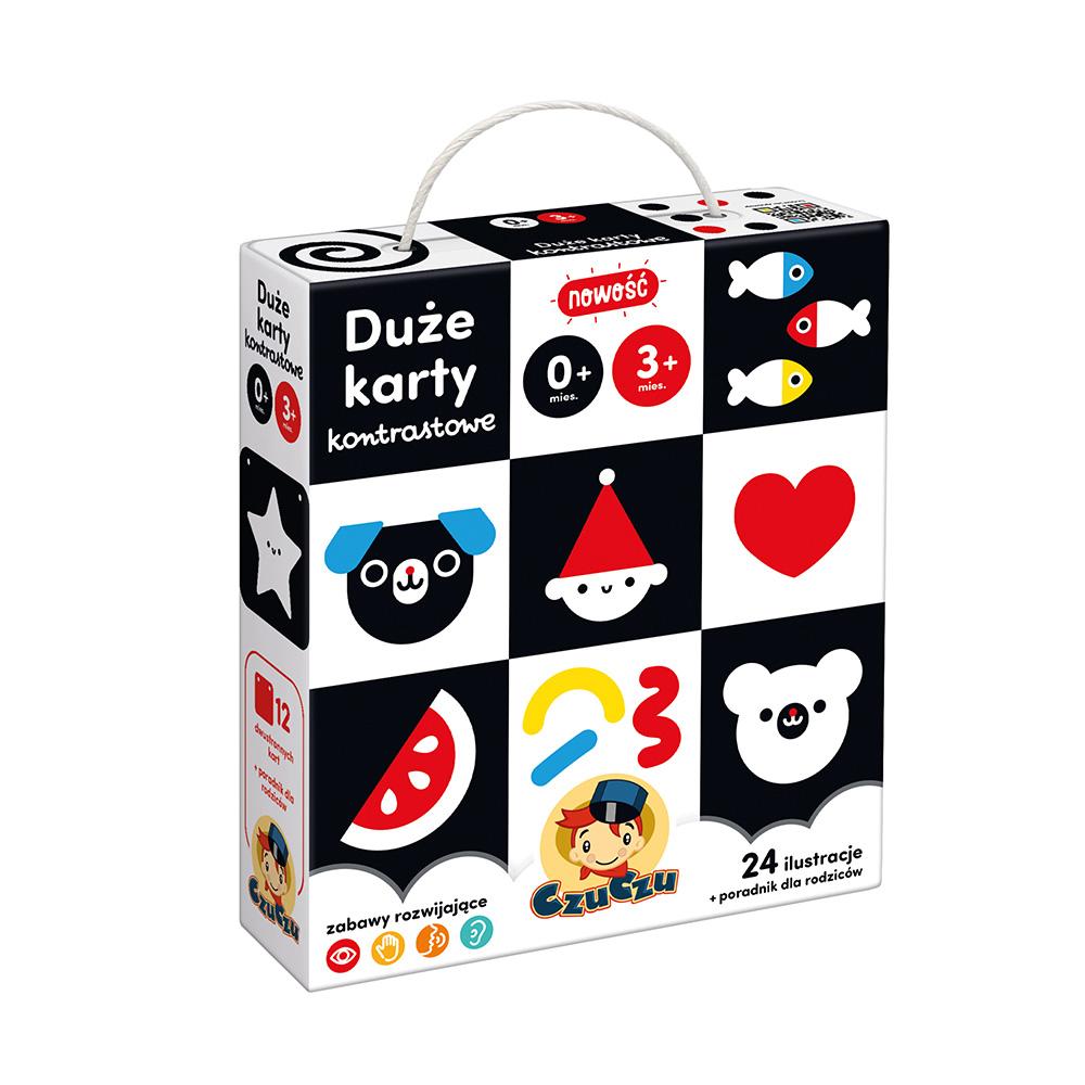 Czuczu Large contrast cards for children aged 0 months+, 3 months+ A