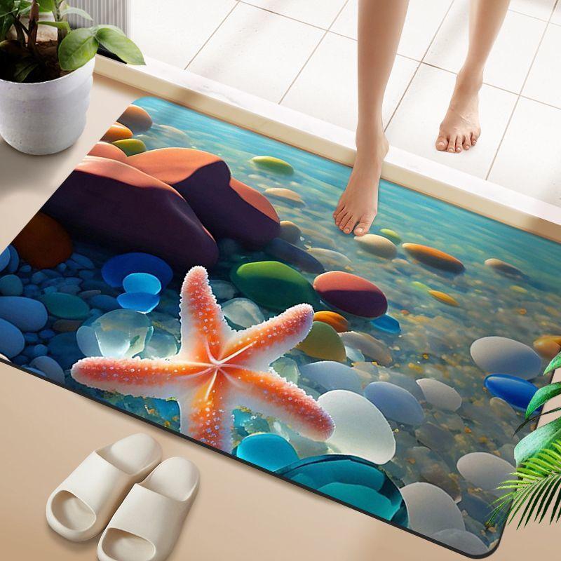 Bathroom Mud Diatom Home Soft Floor Mat Quickdrying Waterabsorbing Bathroom Nonslip Mat Toilet Restroom Foot Mat